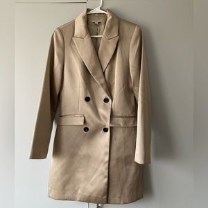 HM CHAMPAGNE BLAZER DRESS SIZE US S